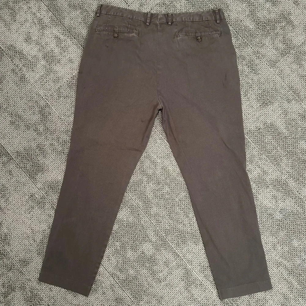 Bonobos Mens Chino Pants 38x30 Brown Flat Front Cotton Trousers Casual Dress